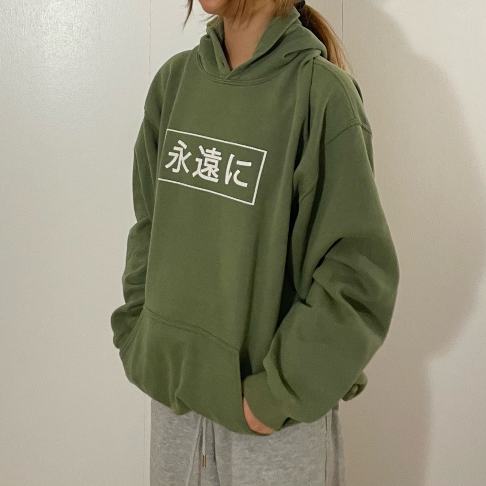 Thrifted Women’s Medium Green Hoodie